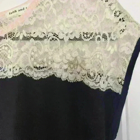 Women's PS Faith and Joy black , with Ivory lace blouse with peach color. Sz sm - Picture 3 of 7